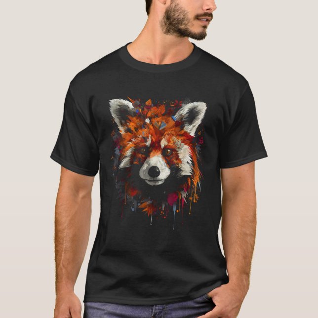 Red Panda Artwork  Animal Panda T-Shirt (Front)