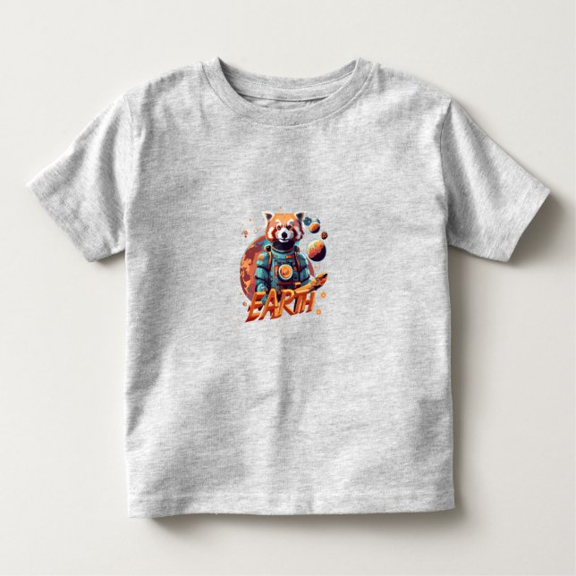 Red panda astronaut toddler t-shirt (Front)