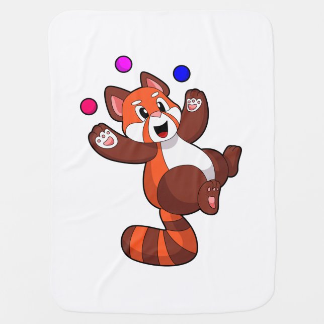 Red panda at Juggle Circus.PNG Baby Blanket (Front)