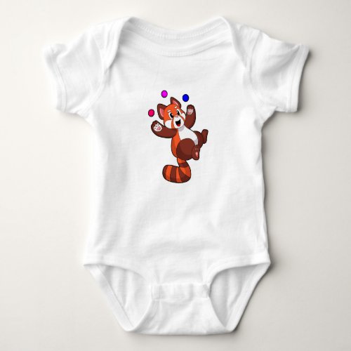 Red panda at Juggle CircusPNG Baby Bodysuit