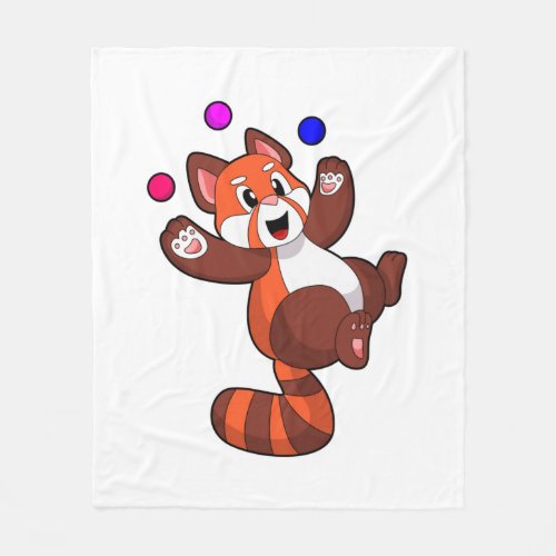 Red panda at Juggle CircusPNG Fleece Blanket