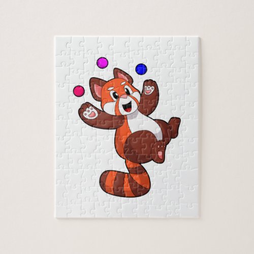 Red panda at Juggle CircusPNG Jigsaw Puzzle