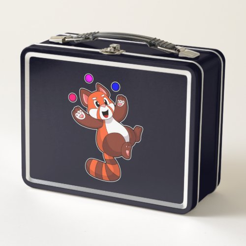 Red panda at Juggle CircusPNG Metal Lunch Box