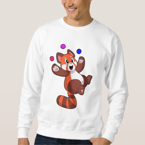 Red panda at Juggle CircusPNG Sweatshirt