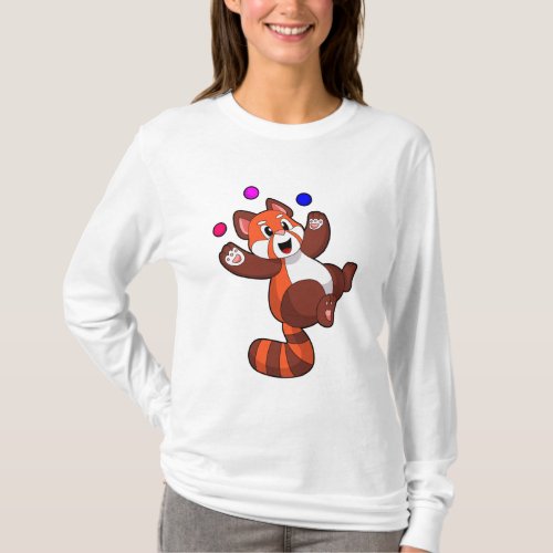 Red panda at Juggle CircusPNG T_Shirt
