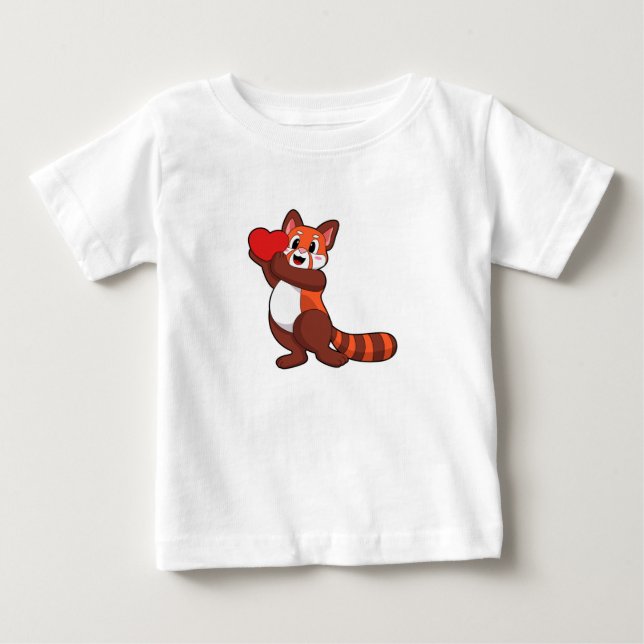 Red panda at Love with Heart.PNG Baby T-Shirt (Front)