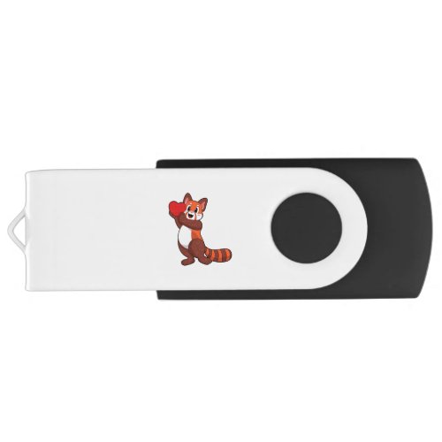 Red panda at Love with HeartPNG Flash Drive