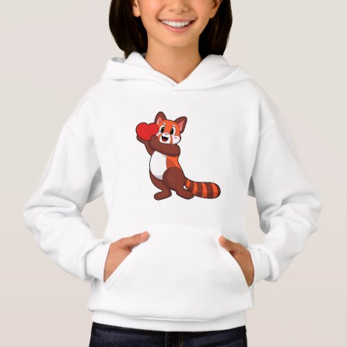 Red panda at Love with HeartPNG Hoodie