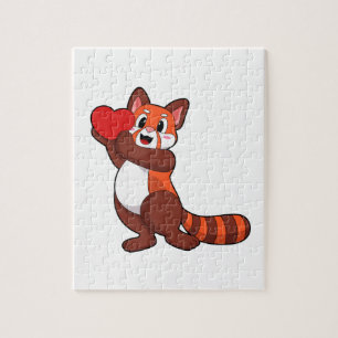 Red panda at Love with Heart.PNG Jigsaw Puzzle
