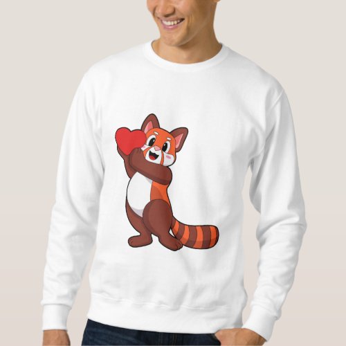 Red panda at Love with HeartPNG Sweatshirt