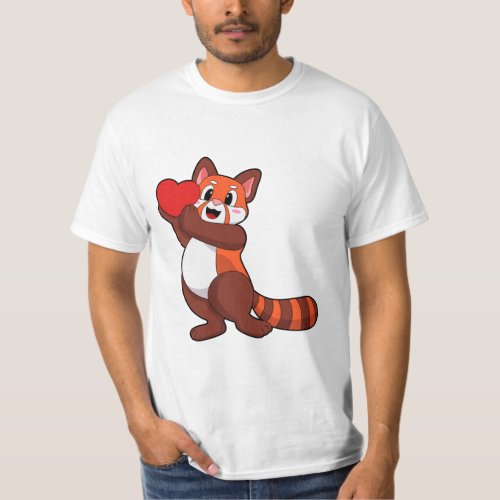 Red panda at Love with HeartPNG T_Shirt