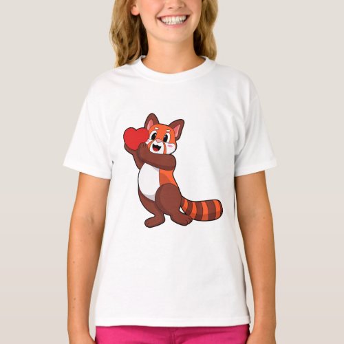 Red panda at Love with HeartPNG T_Shirt