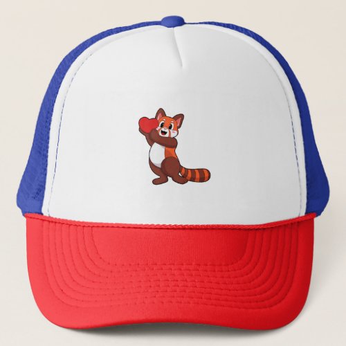 Red panda at Love with HeartPNG Trucker Hat
