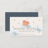 Red Panda Baby Shower Diaper Raffle Ticket Enclosure Card (Front/Back)