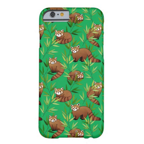 Red Panda  Bamboo Leaves Pattern Barely There iPhone 6 Case