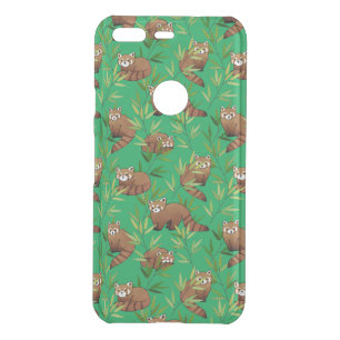 Red Panda & Bamboo Leaves Pattern Uncommon Google Pixel Case