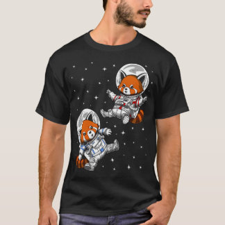 Red Panda Bear Astronauts T-Shirt