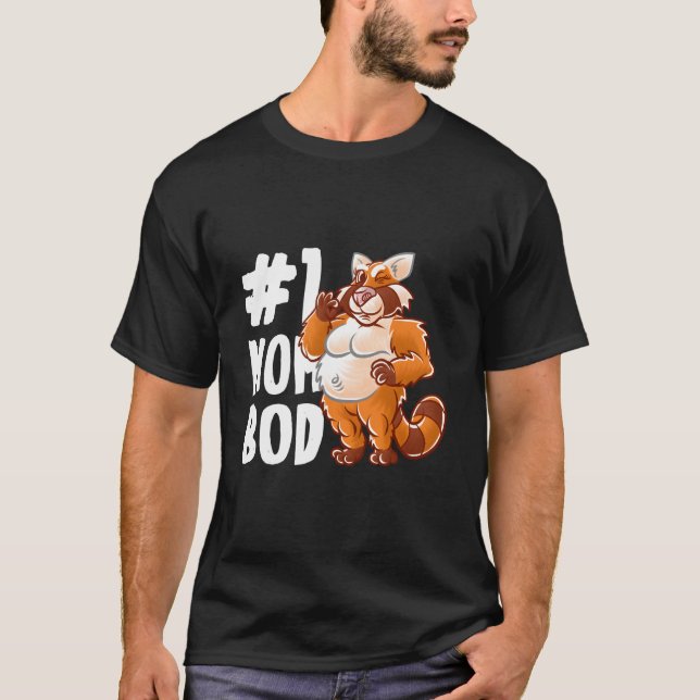 Red Panda Bear Mom Best Mom Bod Mommy Mama Mother' T-Shirt (Front)