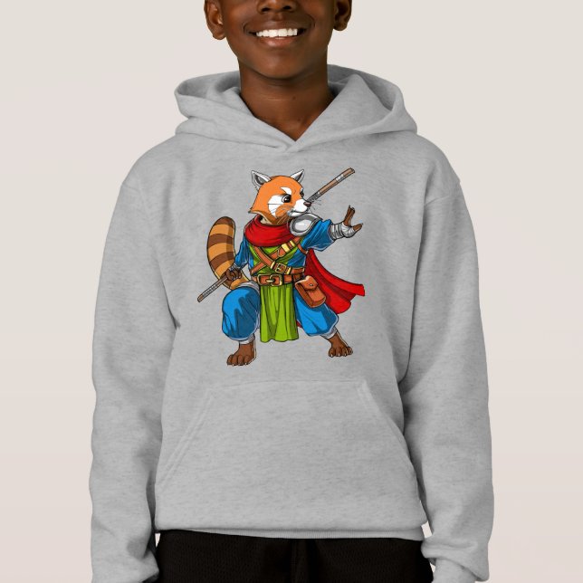 Red Panda Bear Ninja Hoodie (Front)