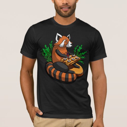 Red Panda Bear Sushi Lover Animal T_Shirt