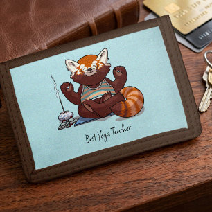 Red Panda Best Yoga Teacher Gift Animal Artwork Tri-fold Wallet