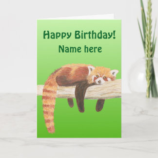 Red Panda Birthday card