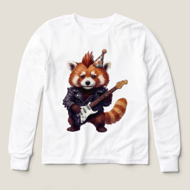 Red Panda Birthday Sweatshirt Tri-Blend Shirts (Design Front)