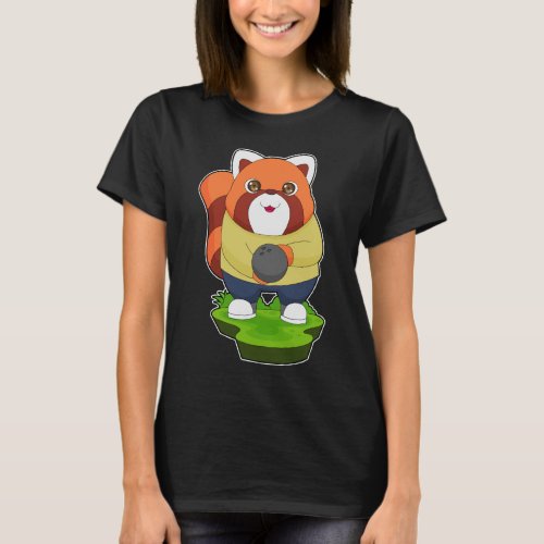 Red Panda Bowling Bowling ball Sports T_Shirt