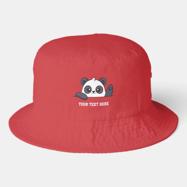 Red Panda Bucket Hat Custom Personalized Animal  (Front)