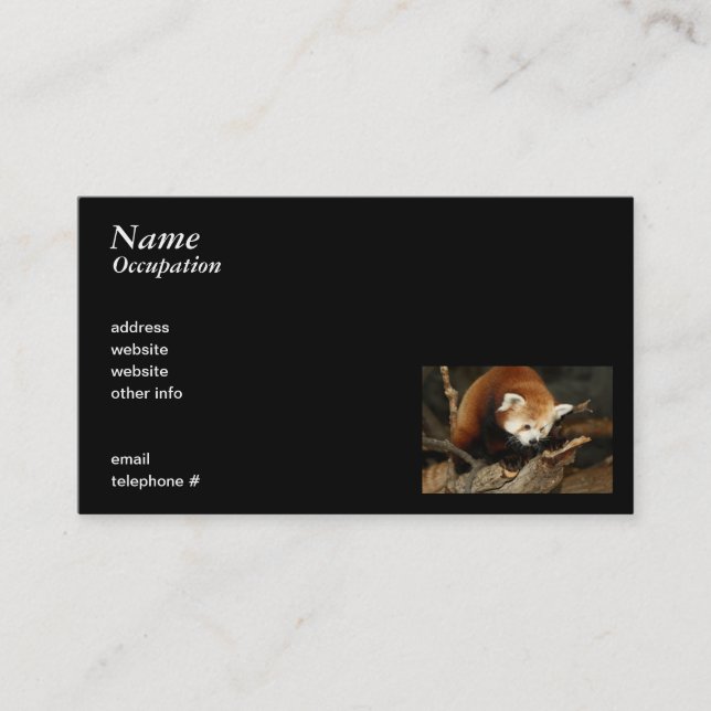 Red Panda Business Card (Front)