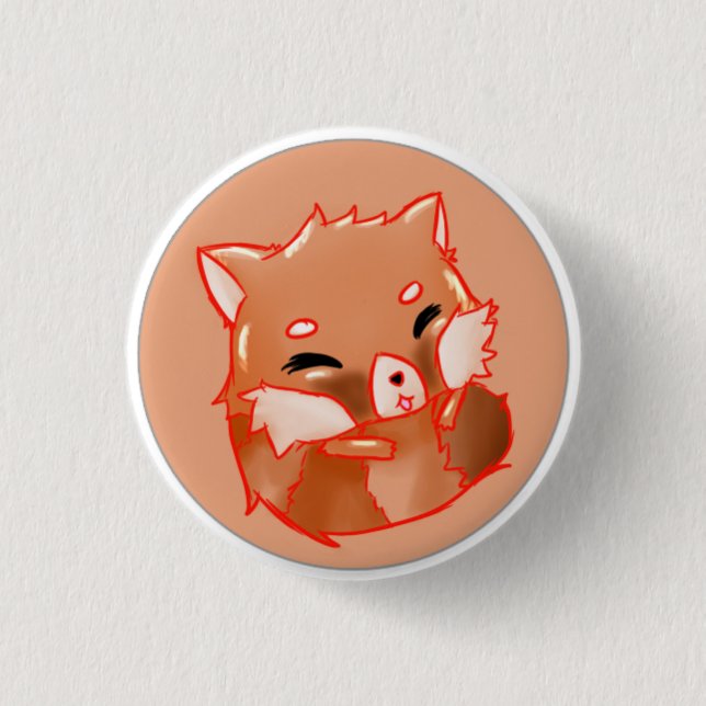 red panda button (Front)