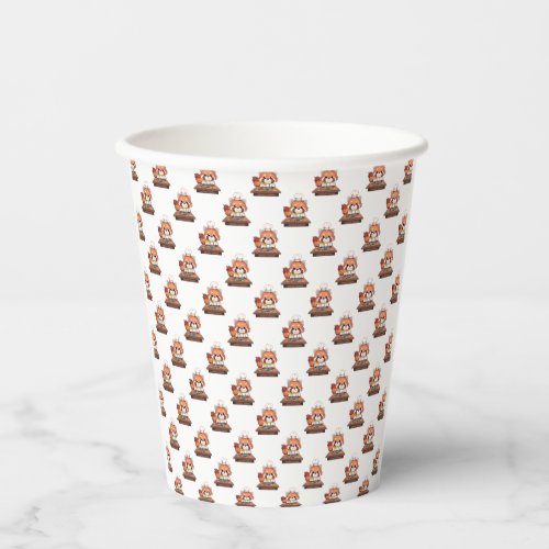 Red Panda Chef Paper Cups