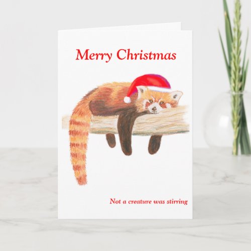 Red Panda Christmas card