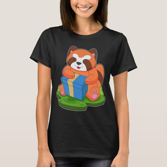 Red Panda Christmas Package T-Shirt (Front)