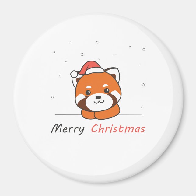 Red Panda Christmas Snow Winter Animals Pandas Magnet (Front)