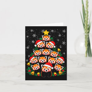 Red Panda Christmas Tree Funny Animal Card