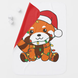 Red Panda Christmas Winter Animals Red Pandas Baby Blanket