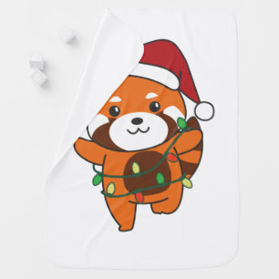 Red Panda Christmas Winter Animals Red Pandas Baby Blanket