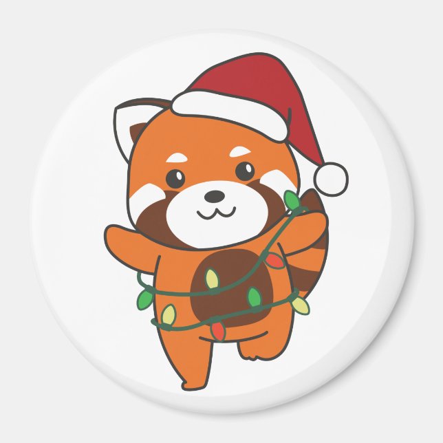 Red Panda Christmas Winter Animals Red Pandas Magn Magnet (Front)