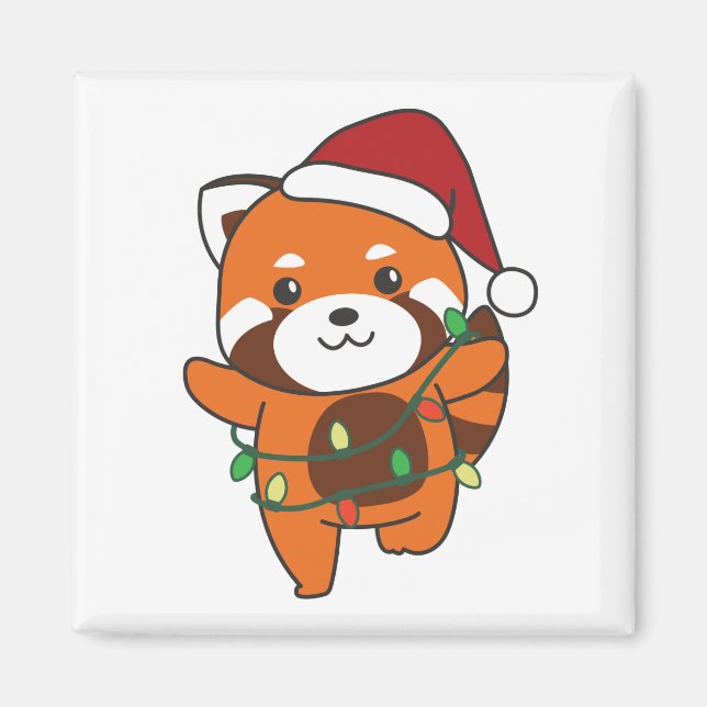 Red Panda Christmas Winter Animals Red Pandas Magn Magnet (Front)