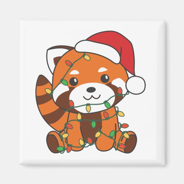 Red Panda Christmas Winter Animals Red Pandas Magn Magnet (Front)