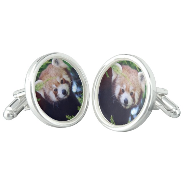 Red Panda Cufflinks (Angled)