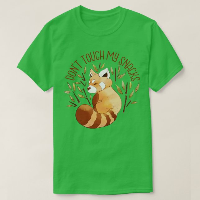 RED PANDA CUTE ANIMAL DONT TOUCH MY SNACKS T-Shirt (Design Front)