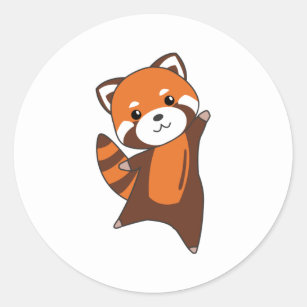 Cute Red Panda Drinking Cup of Black Coffee 2 Sticker for Sale by  eyestetix