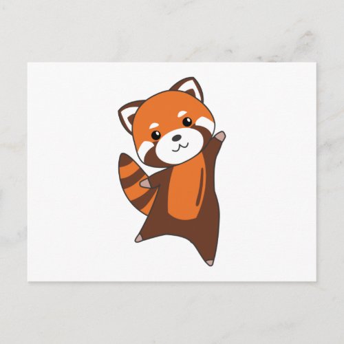 Red Panda Cute Animals For Kids Kawaii Postcard