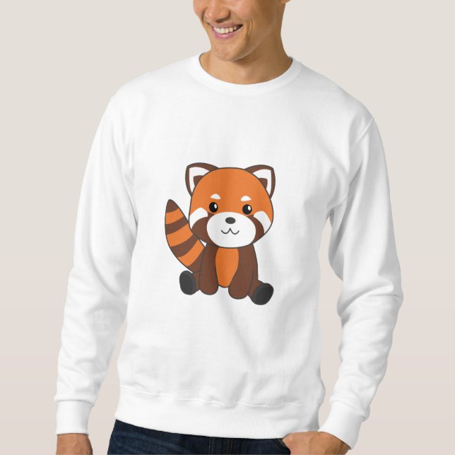 Red Panda Cute Animals For Kids Kawaii Sweatshirt (Front)