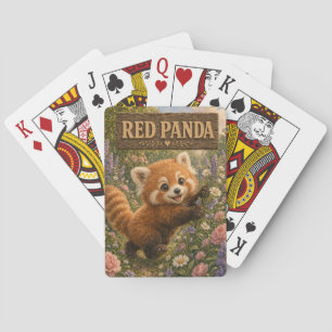 Red Panda Cute Baby Storybook Nursery Animal Poker Cards