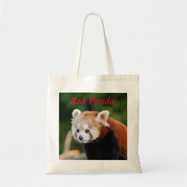 Red Panda Cute Photo Tote Bag (Front)