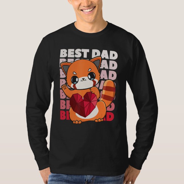 Red Panda Dad Parent Best Papa Bear Fathers Day An T-Shirt (Front)
