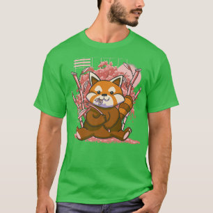 Red Panda Day Cherry Blossoms Bloom Pink Sakura Ba T-Shirt